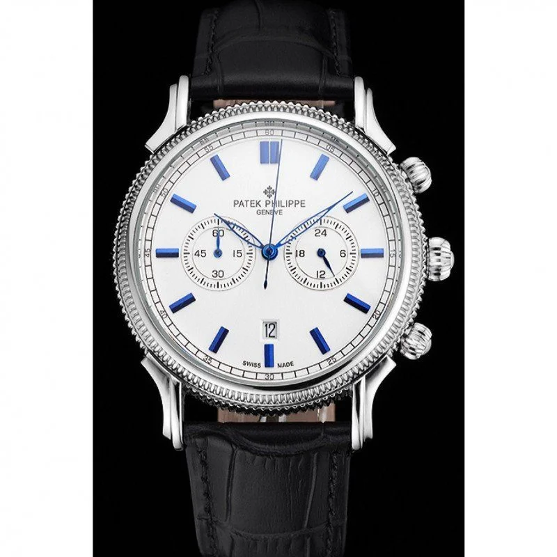 Chronograph White Dial White 40 mm, Stainless Steel