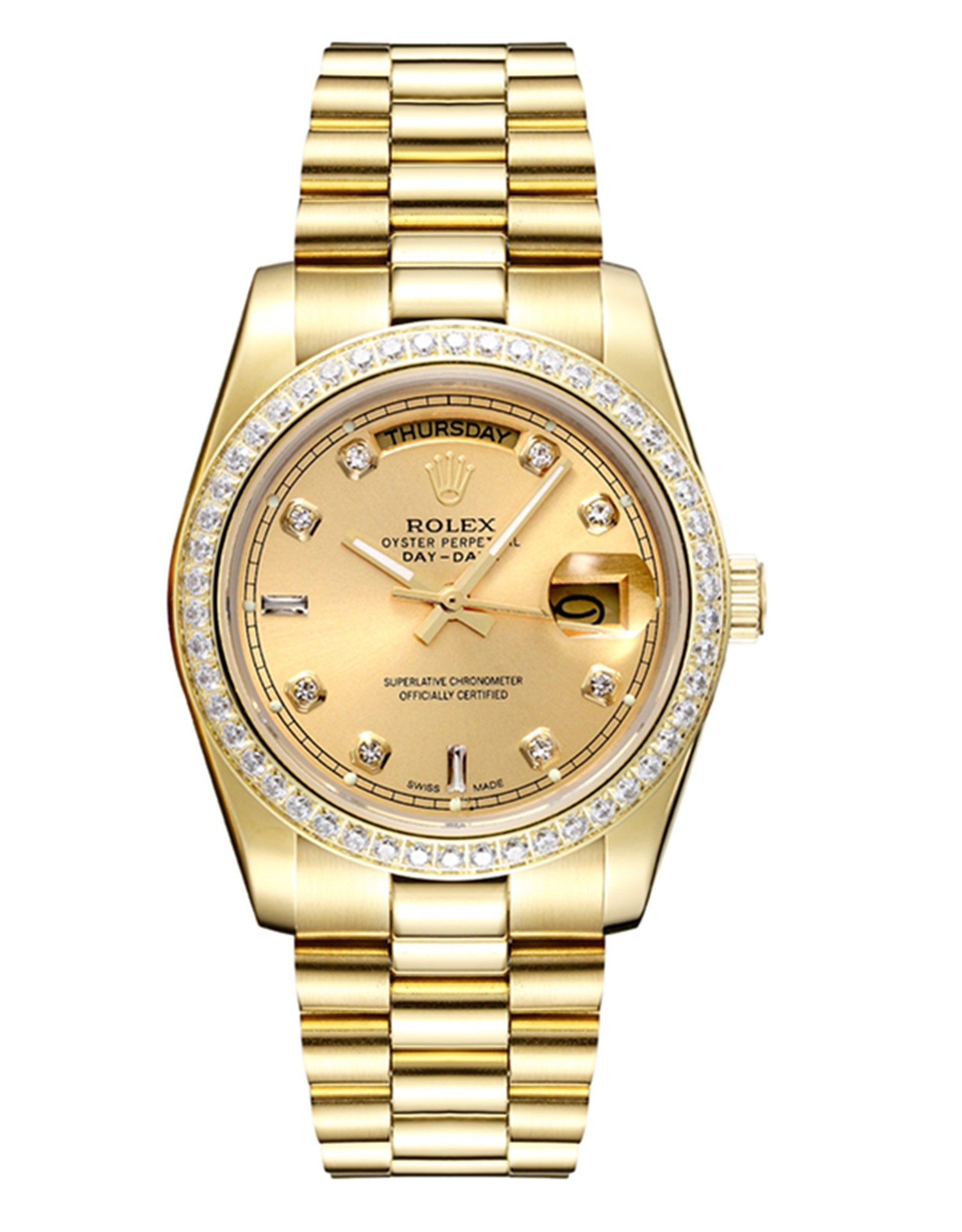 Day Date Yellow Gold Dial 128348RBR Watch 40MM