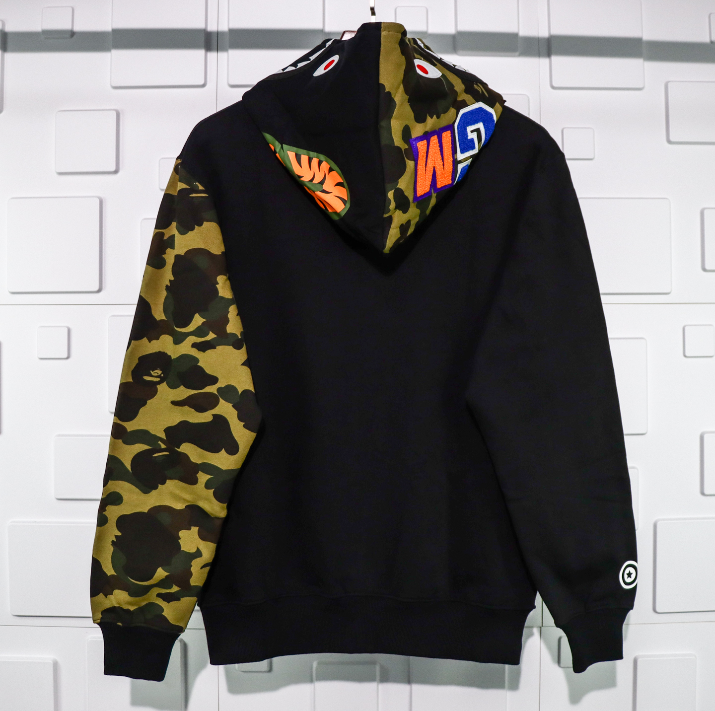 A Bathing Ape Bape GM Two-Tone Panel Hoodie