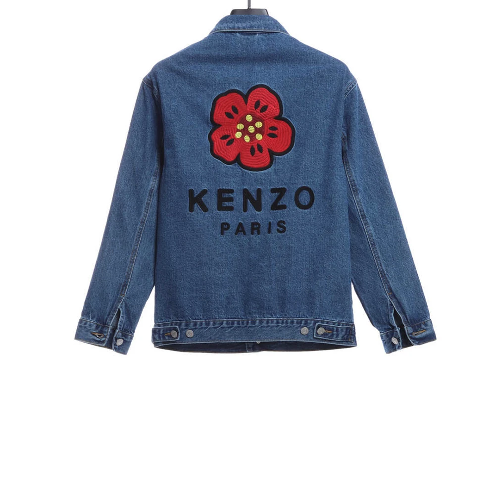 Begonia embroidered denim jacket