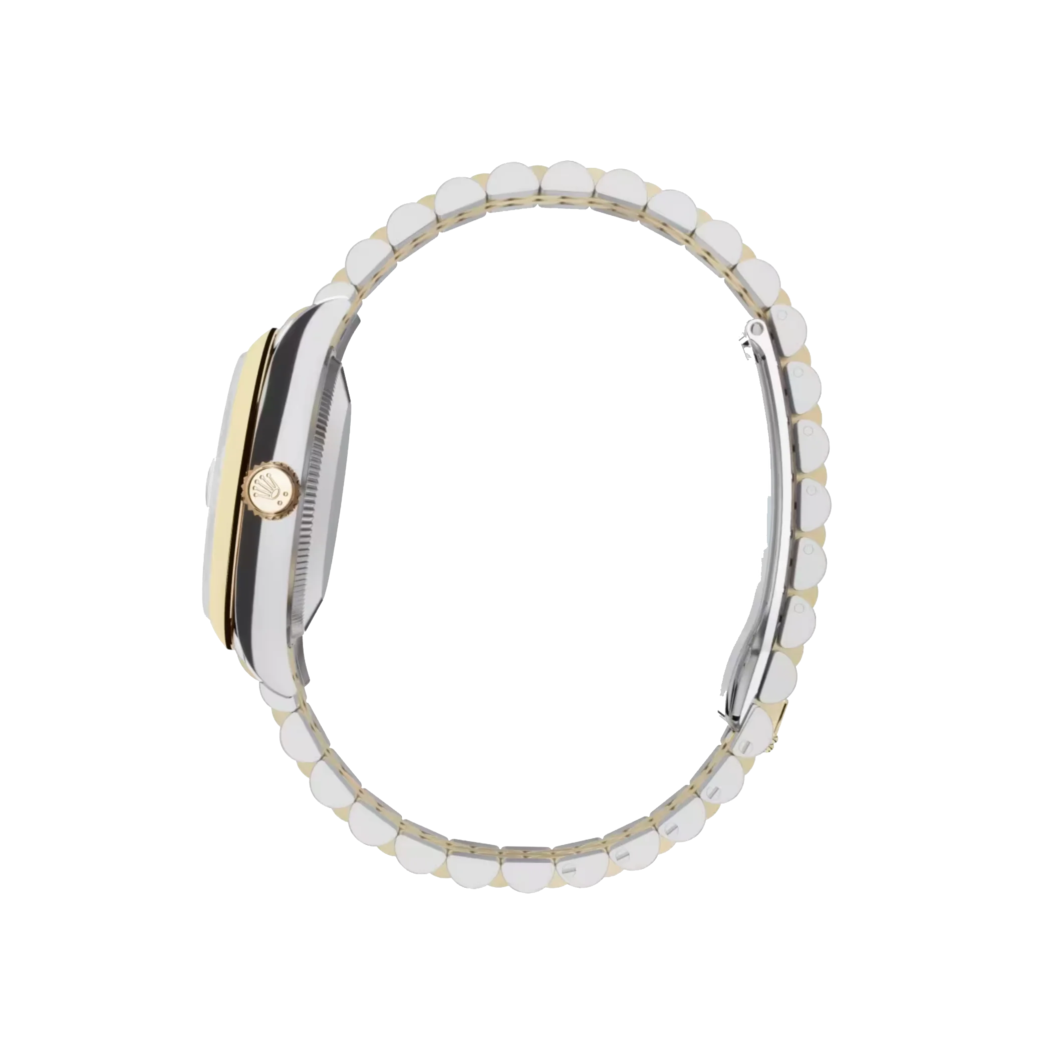 Datejust: Oystersteel and yellow gold, white dial, Jubilee bracelet, m278243-0002