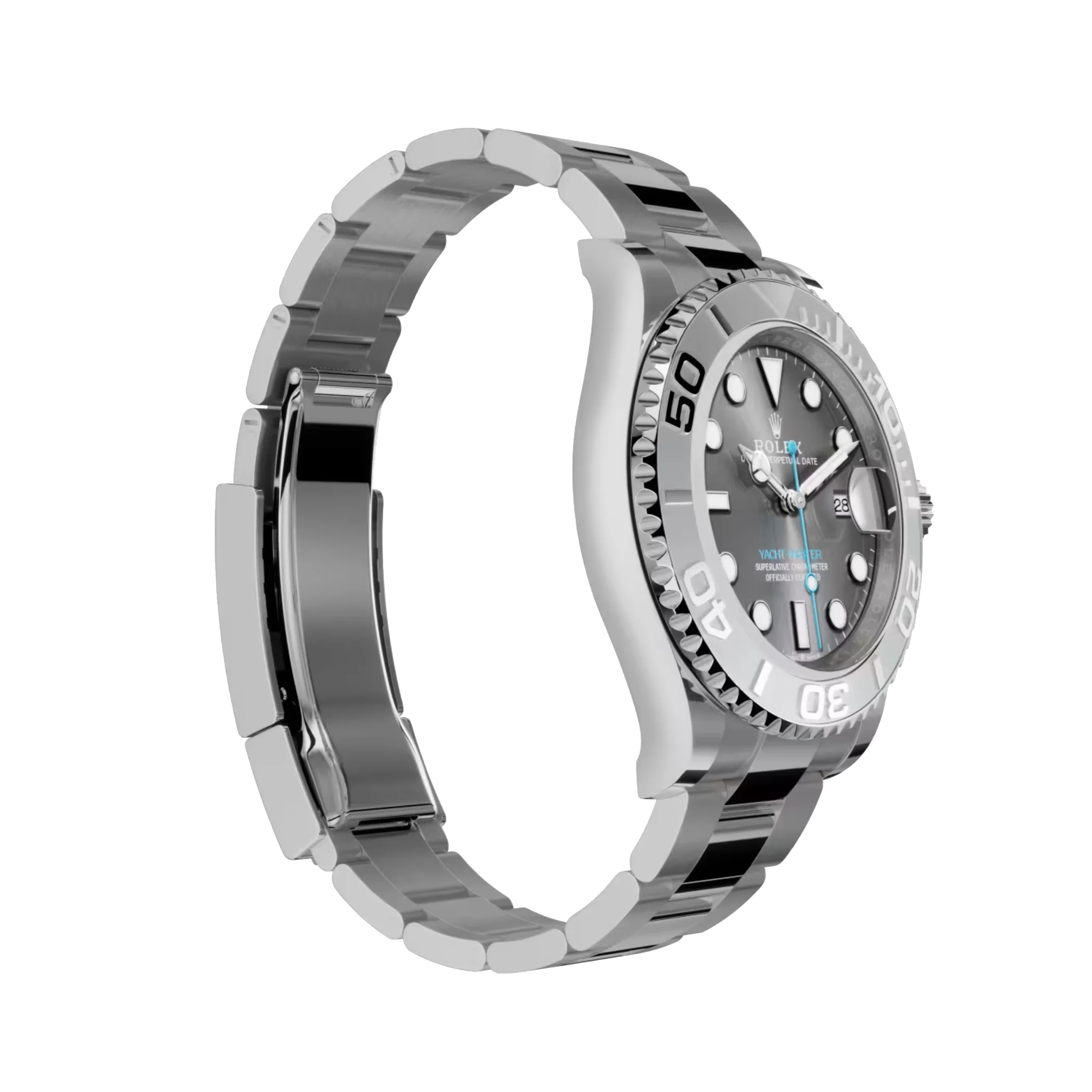 Yacht-Master: Oystersteel and platinum, Oyster bracelet, m126622-0001