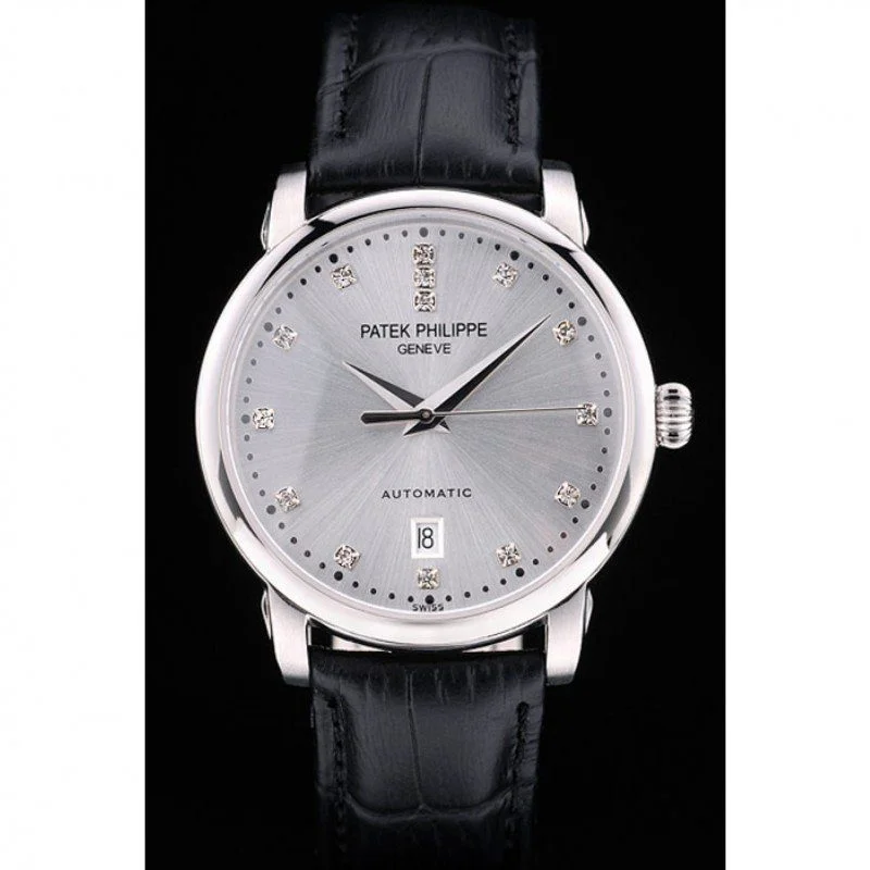 Calatrava Dial Silver 39 mm, Stainless Steel