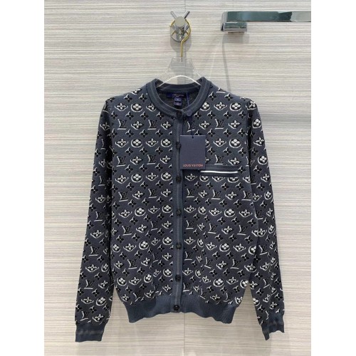 louis vuitton MONOGRAM SHADOW JACQUARD CARDIGAN 1a67k3