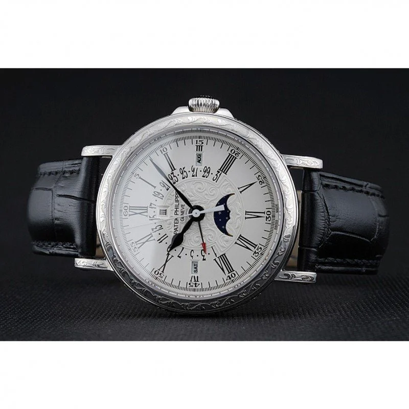 Perpetual Calendar Dial White 40 mm, Stainless Steel