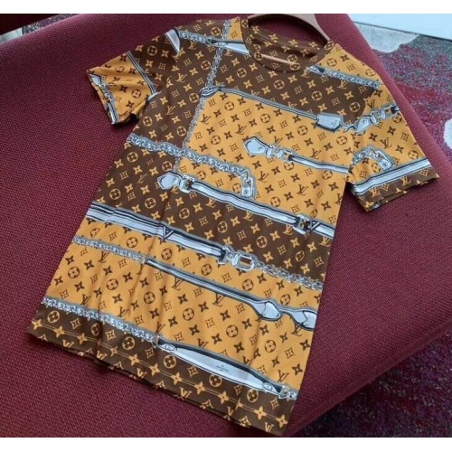 Louis Vuitton Trunks Print T-shirt Brown