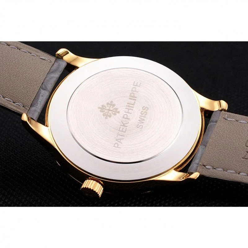 Calatrava Dial White 39 mm, Yellow Gold Plated