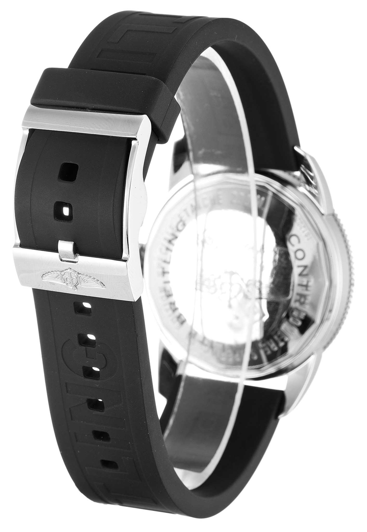 SuperOcean Heritage Black Dial Rubber Strap A17321