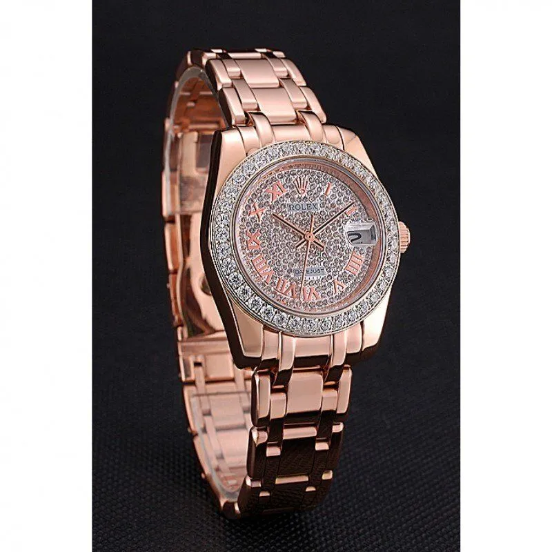 Datejust Diamond Dial And Bezel Pink Gold Case And Bracelet 622836
