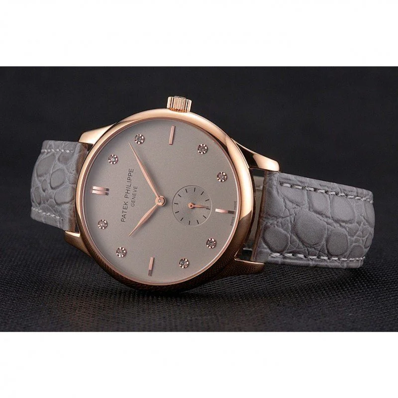 Calatrava Silver & Diamond Dial 39 mm, Rose Gold Plated