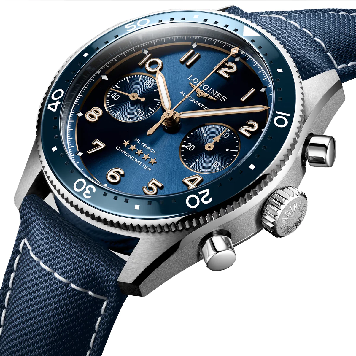 Spirit Flyback 42MM Automatic Blue Dial & Strap Chronograph Watch L38214932