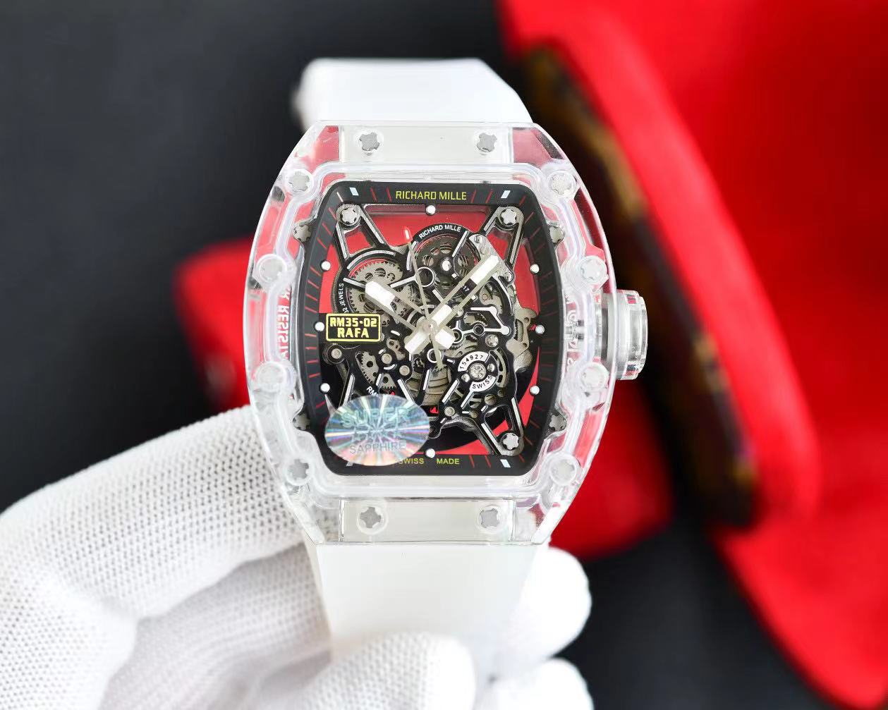 rm35-02 Glass Transparent Watch