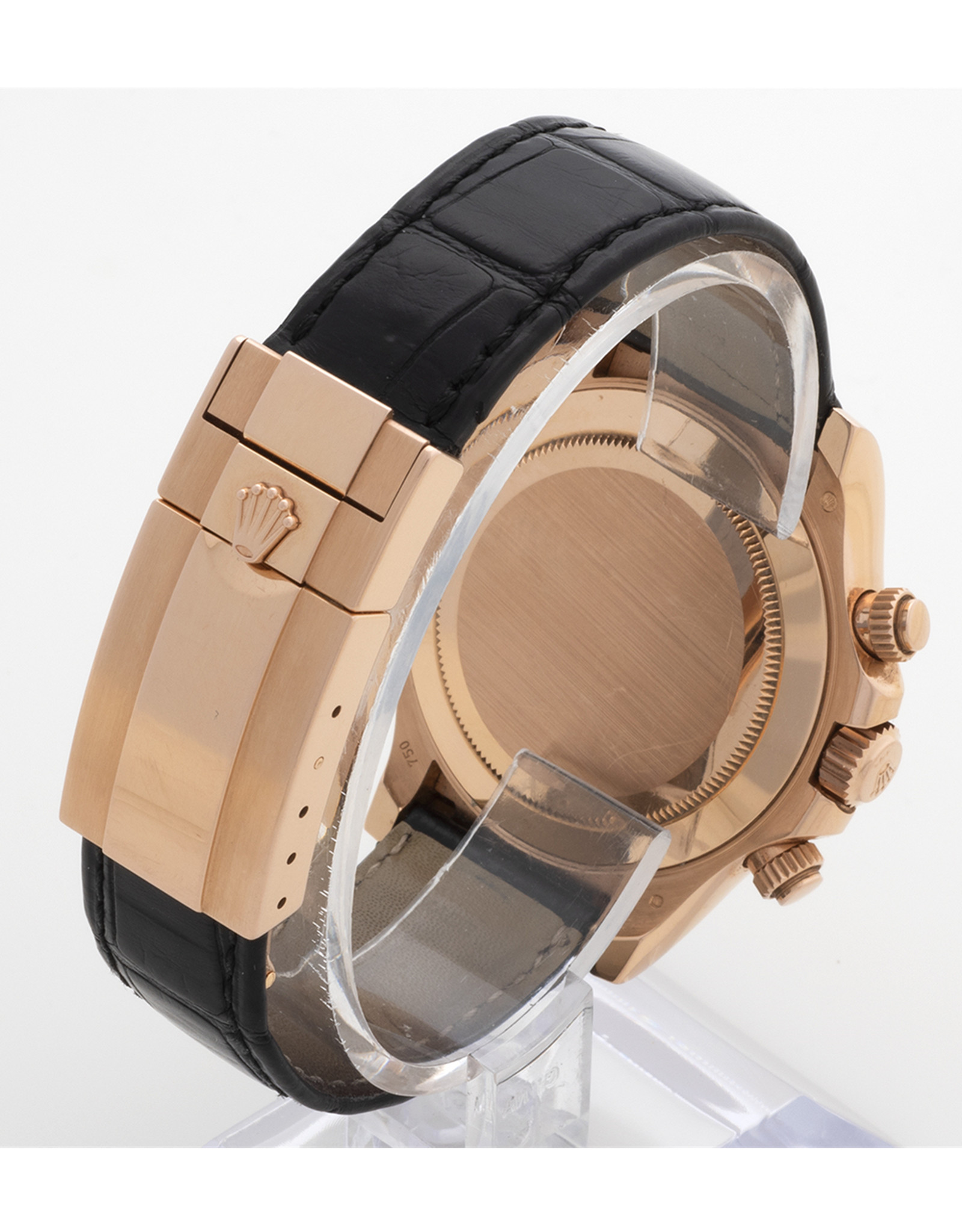 Daytona White Dial Gold Case Alligator Belt 116515LN 40MM