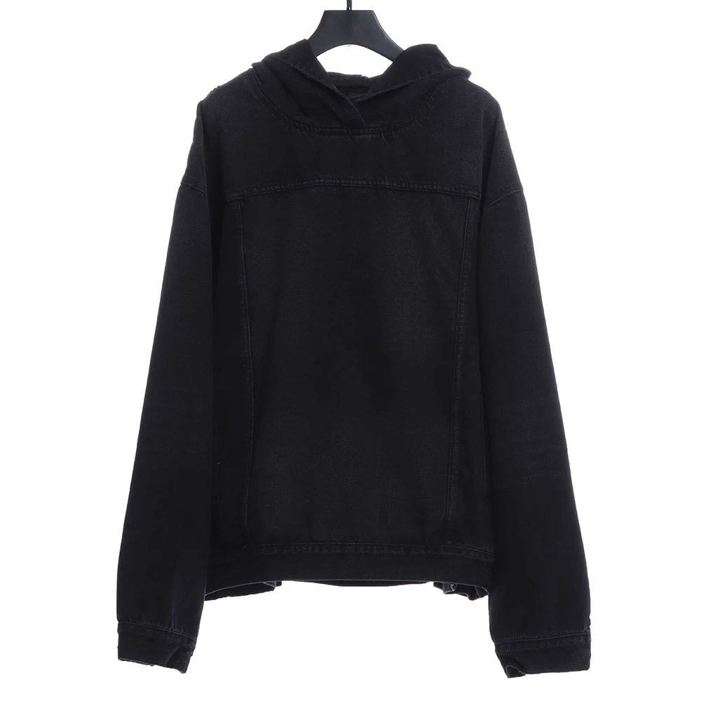 22FW Washed denim pullover joint jacket