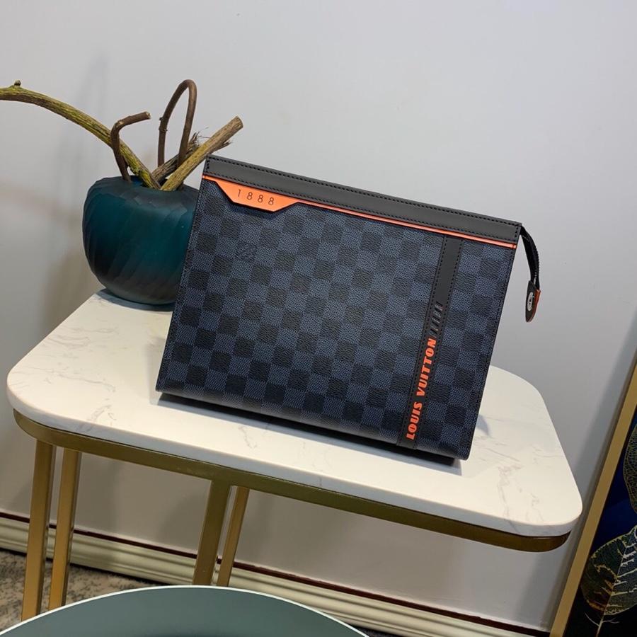Louis Vuitton N60241 Men Damier Cobalt Race Pochette Voyage MM