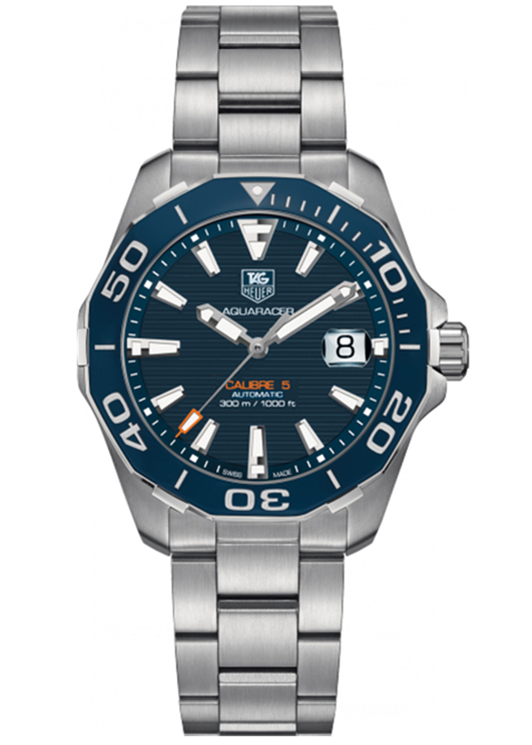 Aquaracer Save Blue Dial Men's Sports Watch WAY211C.BA0928 41MM