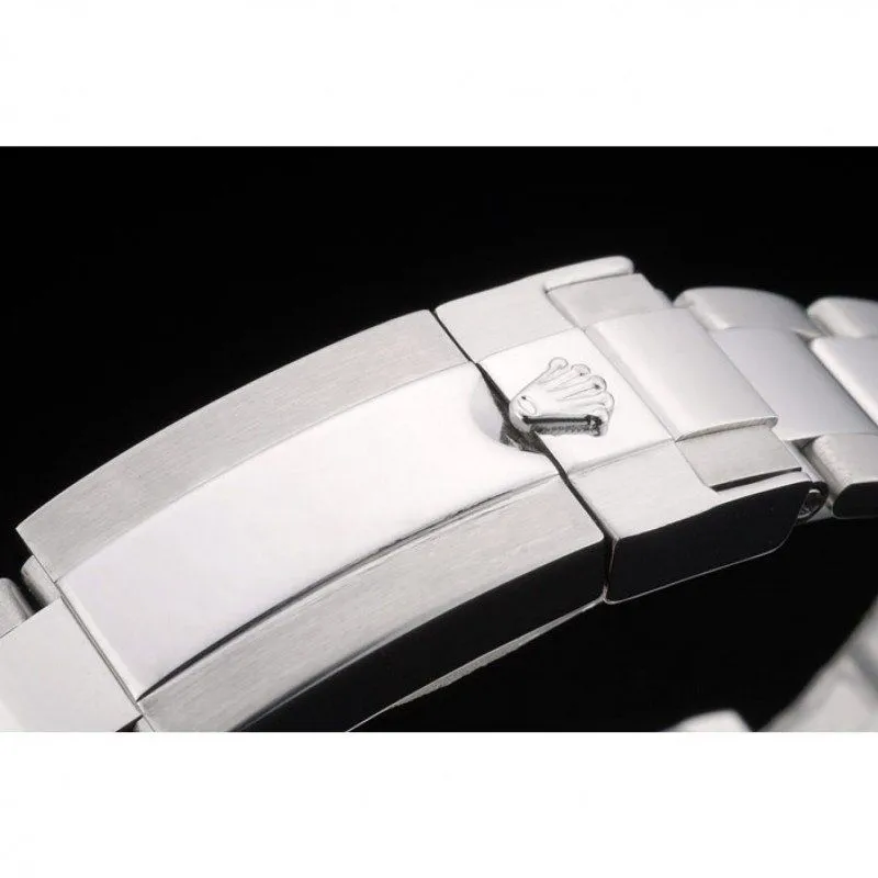 Daytona Cosmograph Rainbow Crystals Bezel Stainless Steep Strap Black Dial 80250