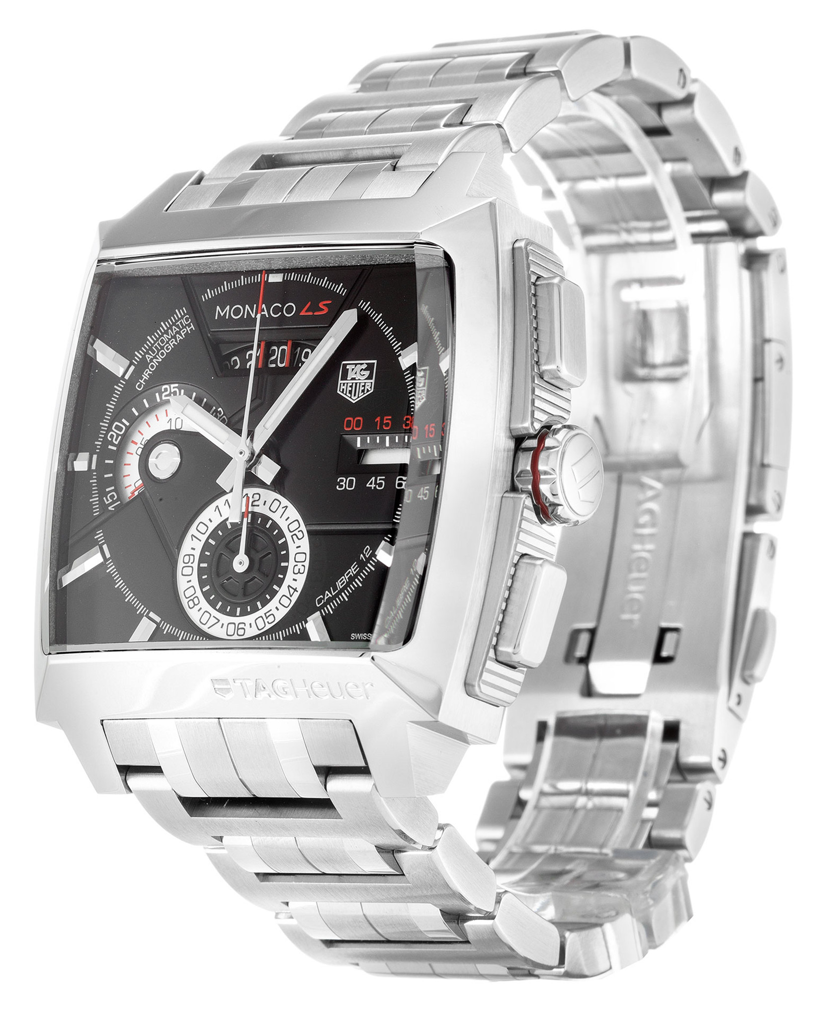 Monaco Black Dial White Case CAL2110.BA0781-40.5 MM