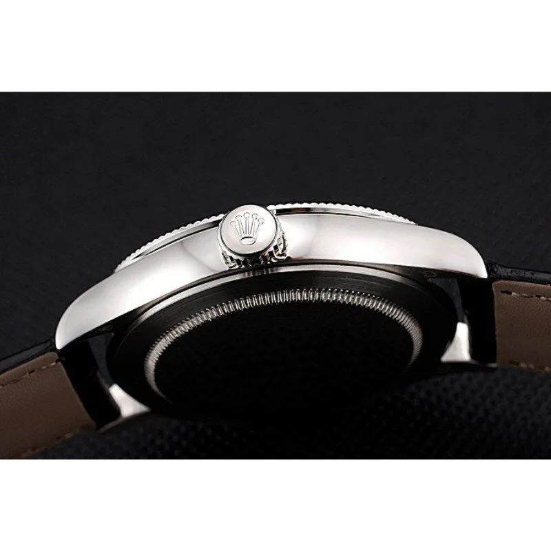 Swiss Cellini Time Silver Case White Dial Black Leather Bracelet 622653