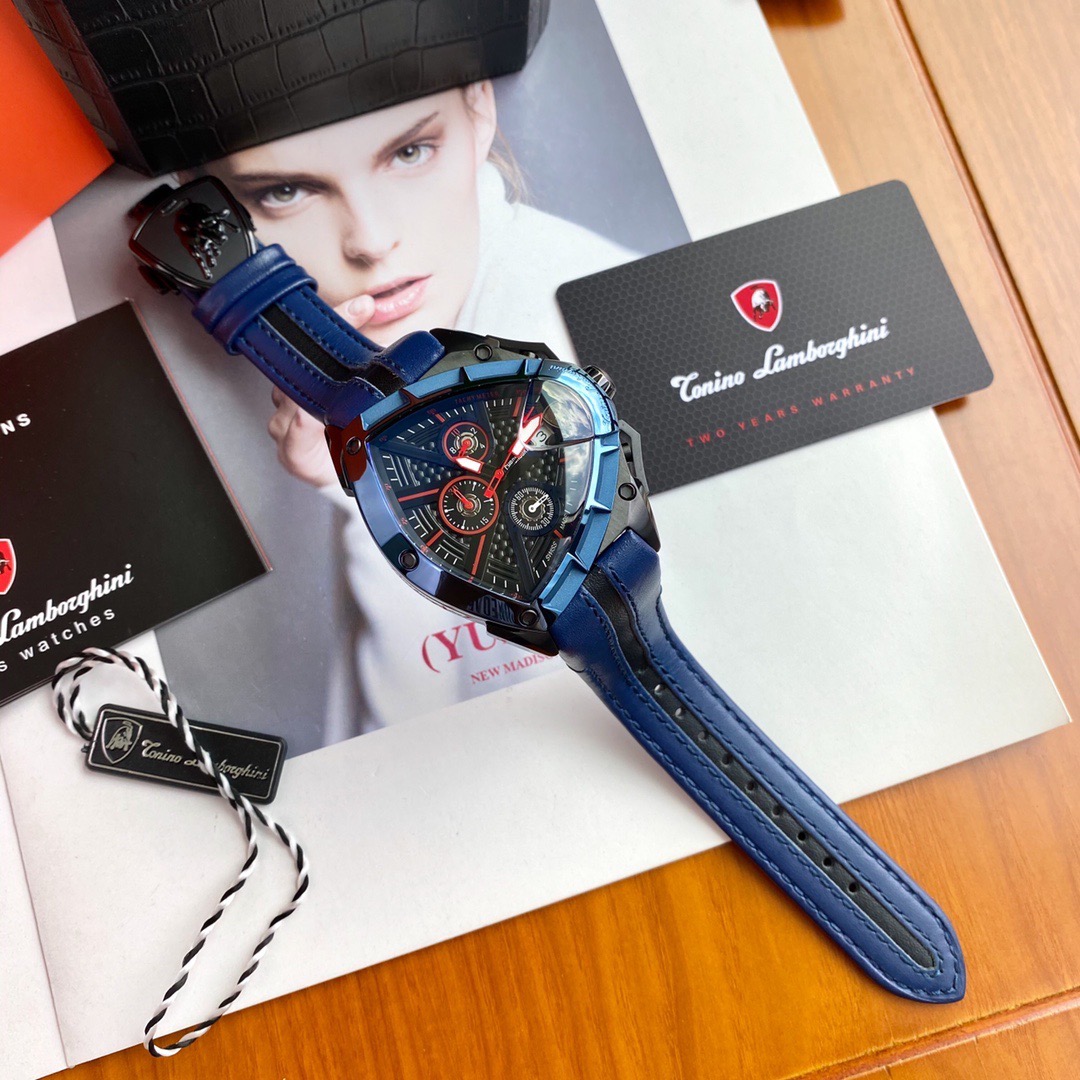 Tonino Lamborghini New Spyder Chronograph Black / Red / Blue