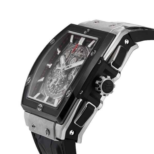 Spirit Of Big Bang Men Automatic Skeleton Leather Watch 601.NM.0173.LR