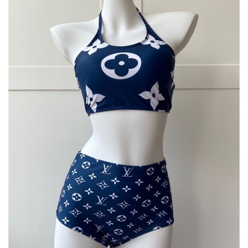 Louis Vuitton Monogram Bikini Swimsuit Blue