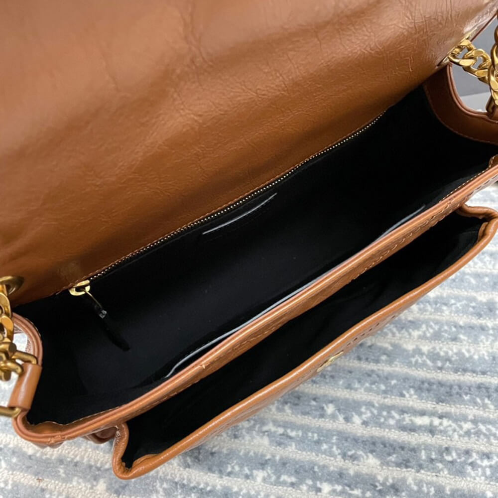 YSL SAINT LAURENT NIKI MEDIUM IN CRINKLED VINTAGE LEATHER