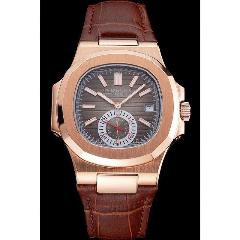 Nautilus 5980R-014 Dial Silver 40 mm, Rose Gold Plated