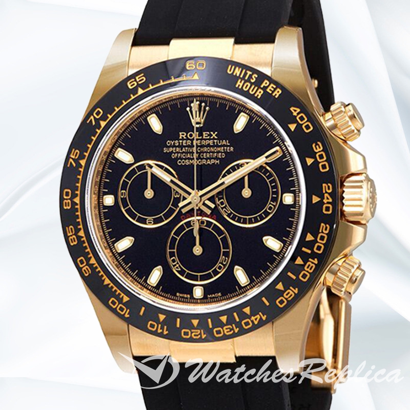 Daytona 116518BKSR Men's 40mm Automatic Rubber Band