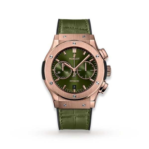 Classic Fusion Men Automatic Green Alligator Watch 521.OX.8980.LR
