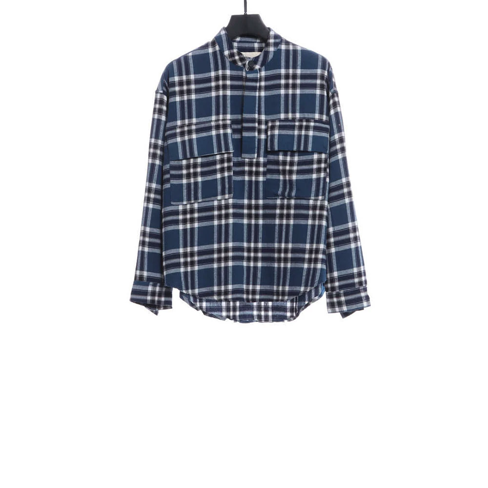 Plaid Tuxedo Long Sleeve Shirt