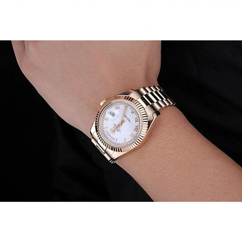Day-Date White Dial Gold Bracelet 622546