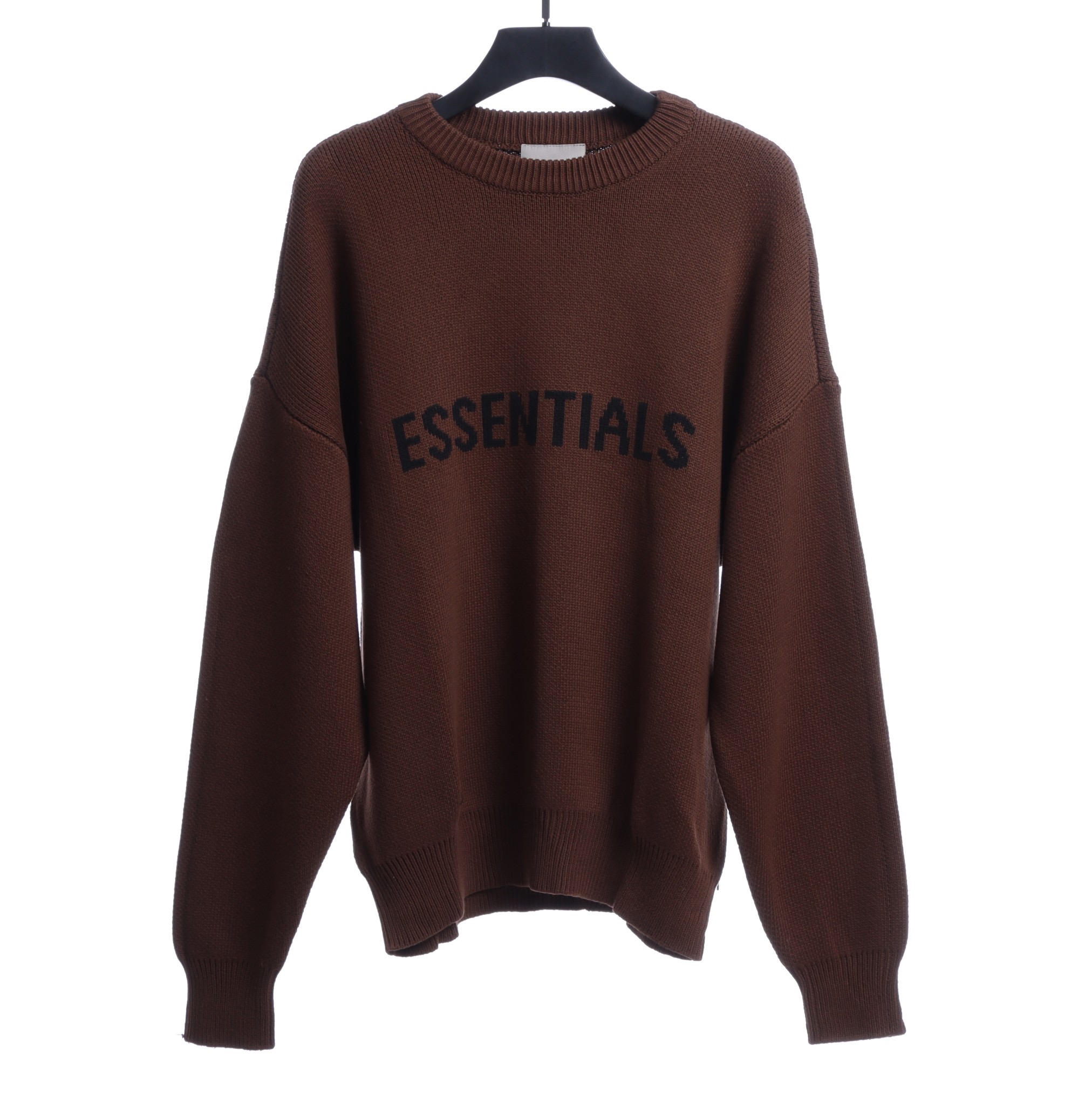 Letter jacquard crew neck sweater