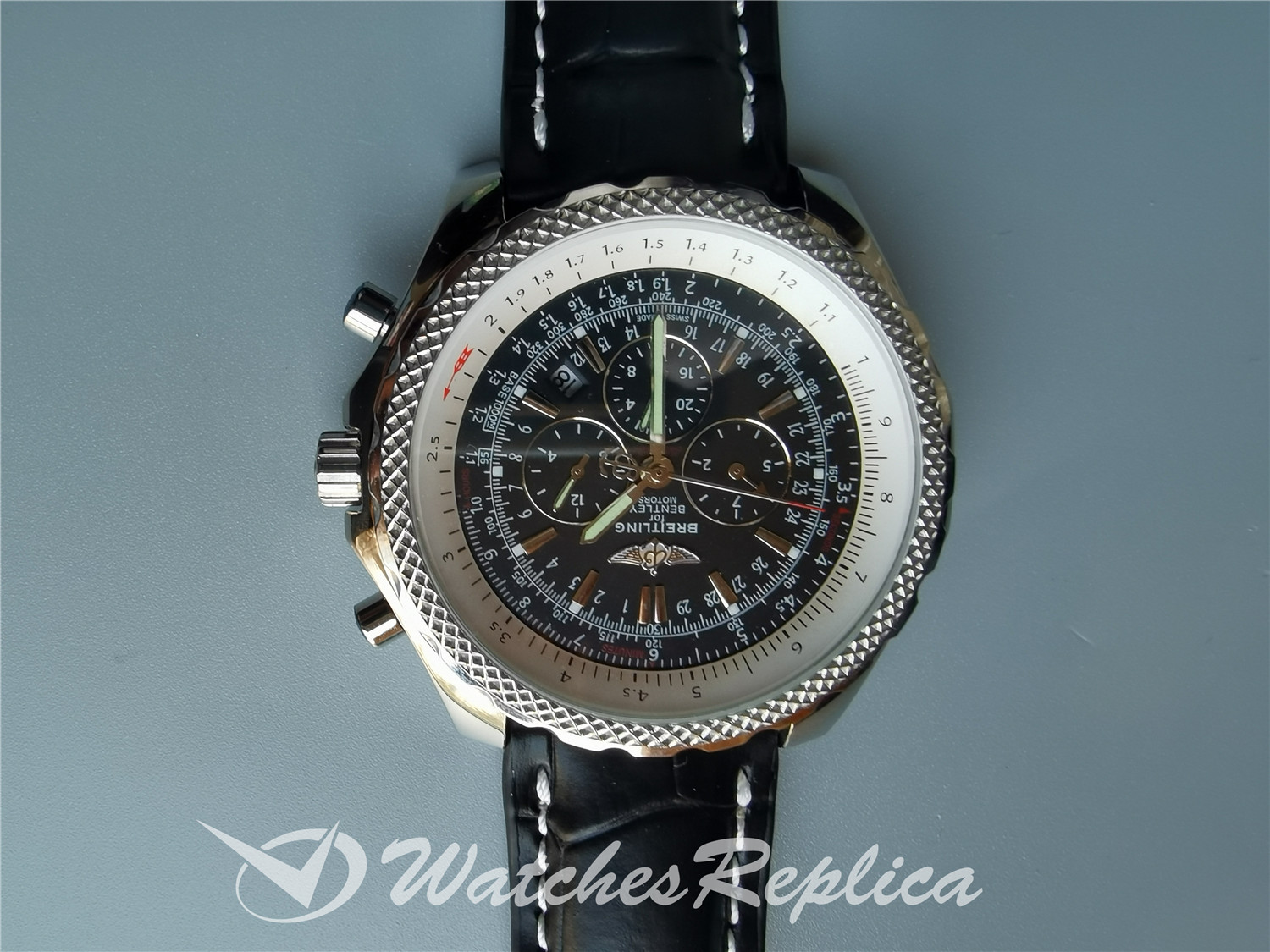 Bentley Stainless Steel And Leather For Men Watch