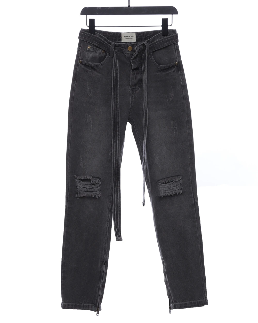 Streamer washed ripped jeans (BLUE / BLACK)