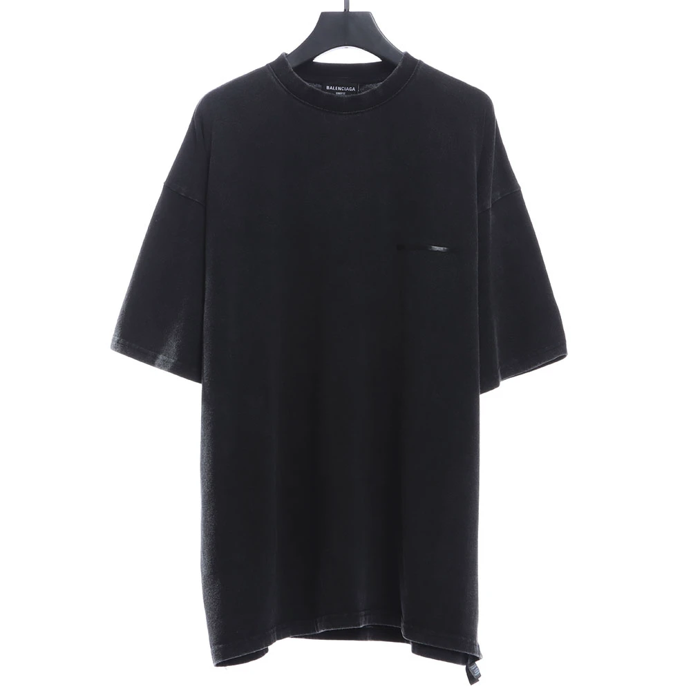 Tape Dressed Letters Washed T-Shirt
