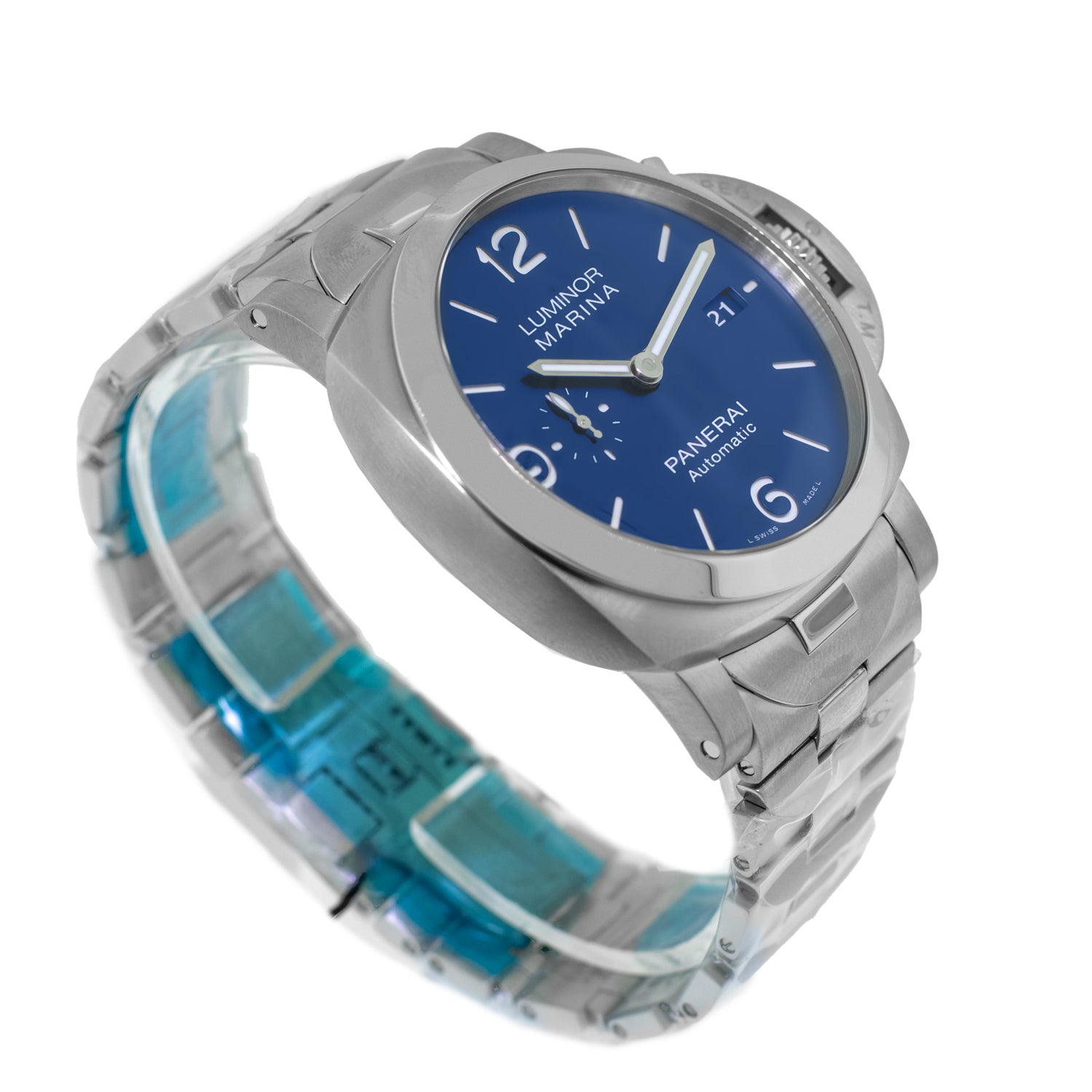 Luminor Marina Specchio Steel Blue Arabic 44mm PAM01316