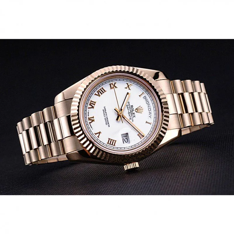 Day-Date White Dial Gold Bracelet 622546