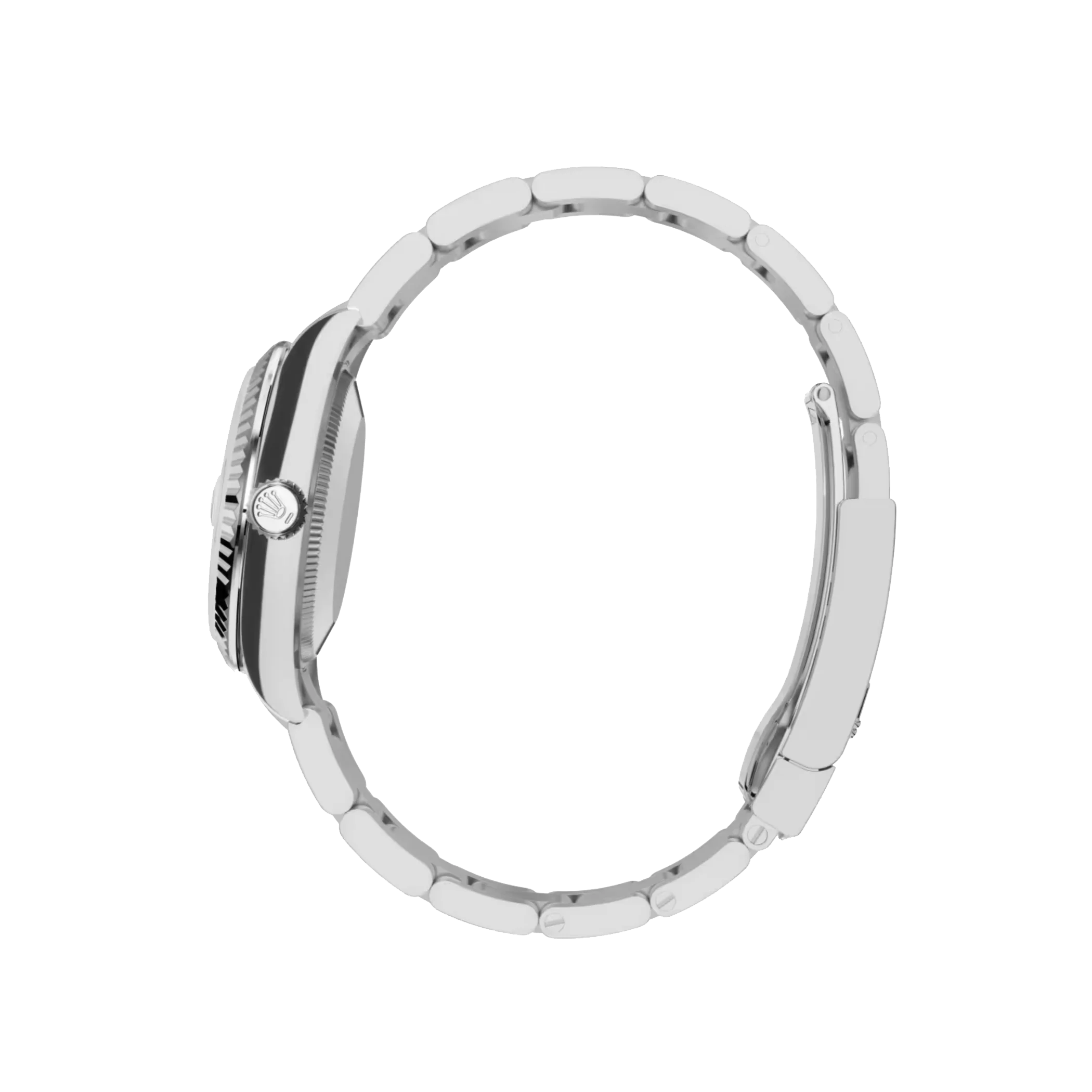 Datejust: Oystersteel and white gold, dark grey, diamond-set, m278344rbr-0029