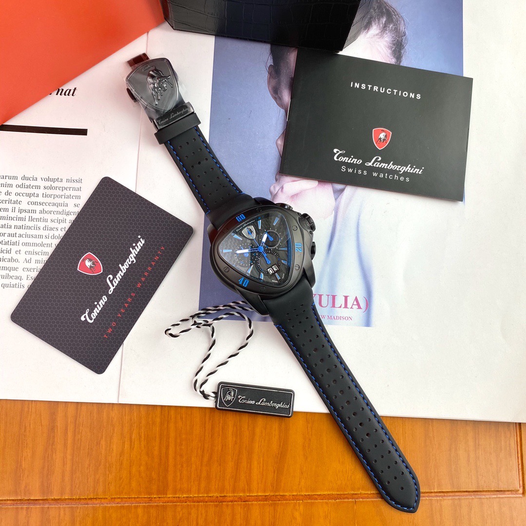 Tonino Lamborghini New Spyder Chronograph blue / Black