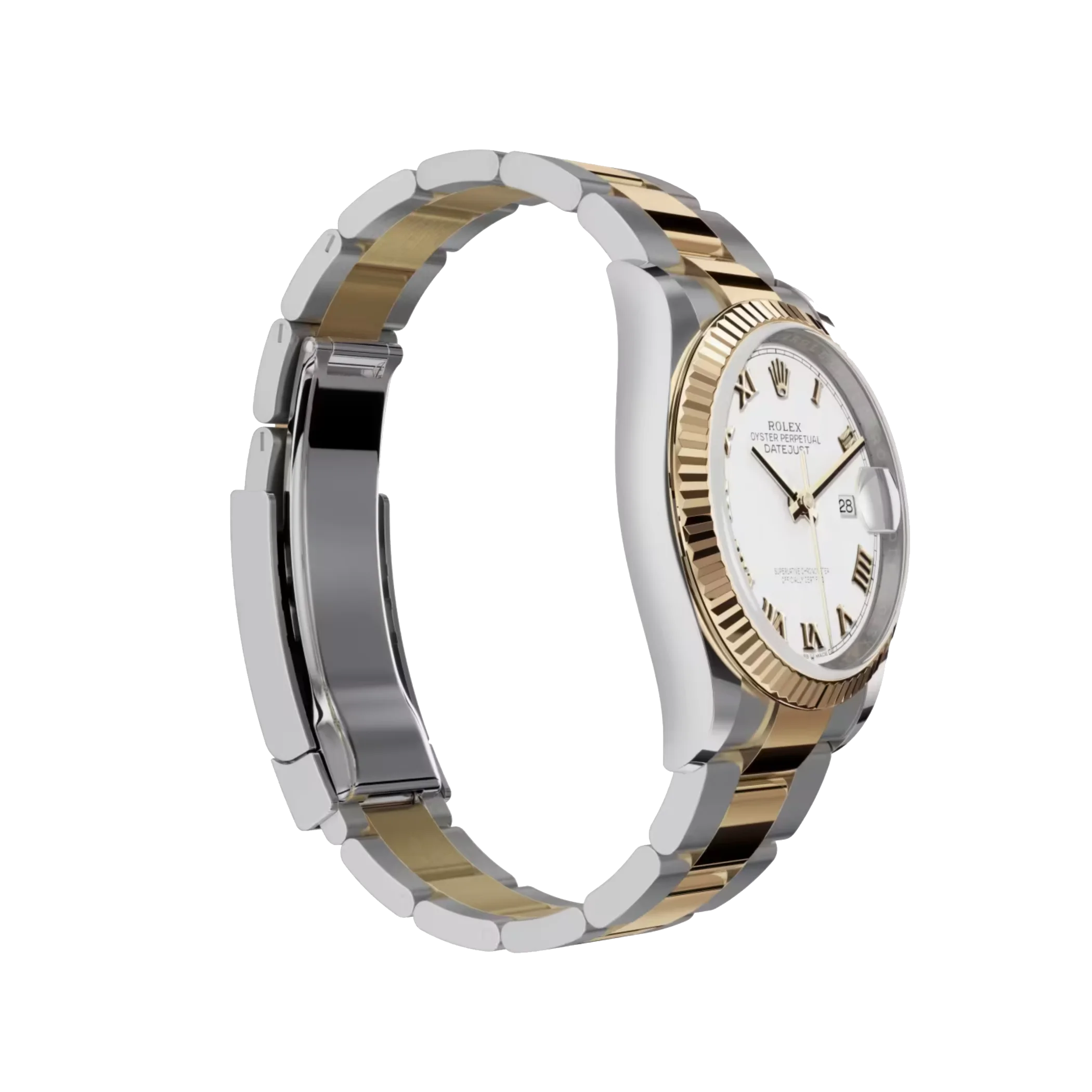 Datejust: Oystersteel and yellow gold, white dial, Oyster bracelet, m126233-0030