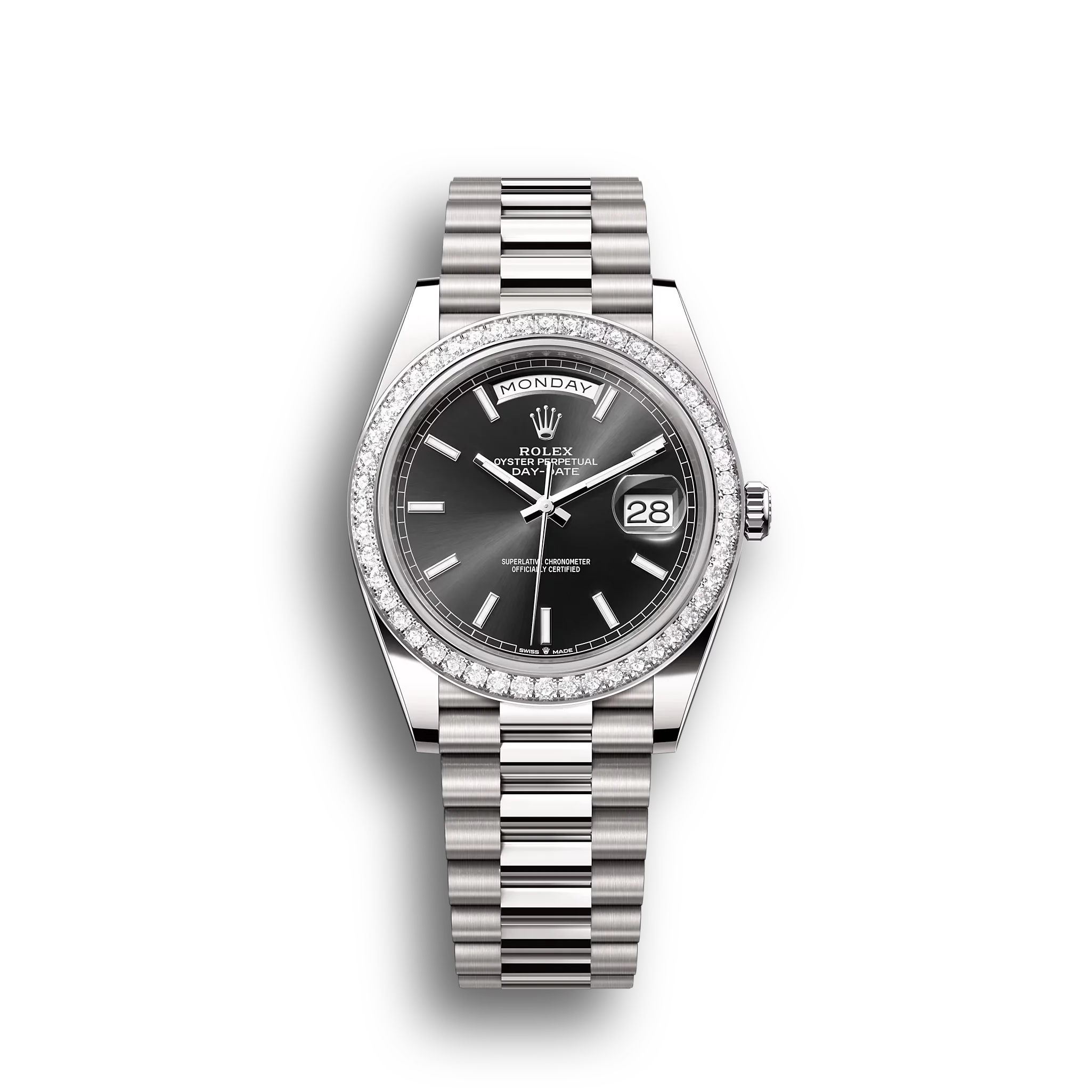 Day-Date: white gold, bright black dial, m228349rbr-0002