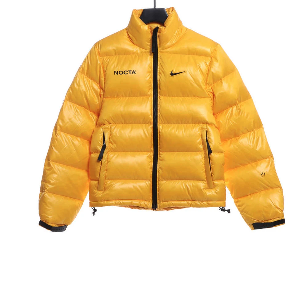Joint stand collar down jacket(Black / Yellow )