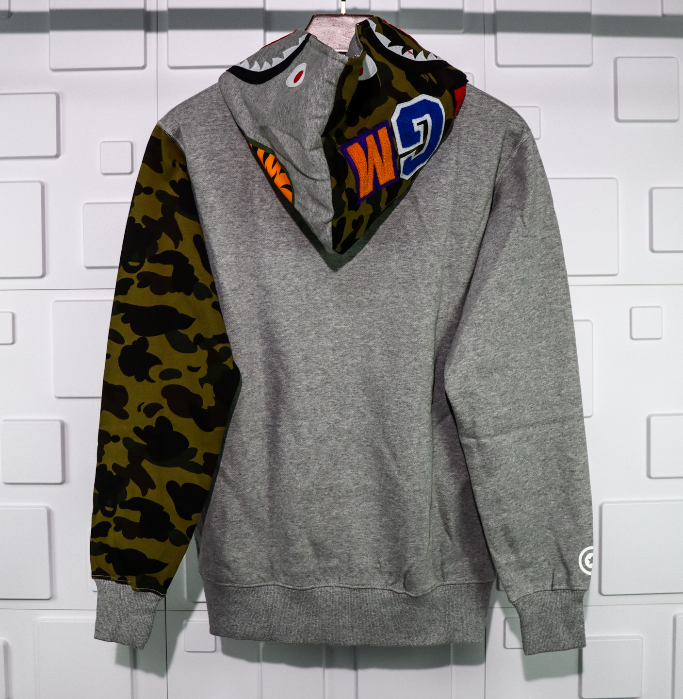 A Bathing Ape Bape GM Two-Tone Panel Hoodie