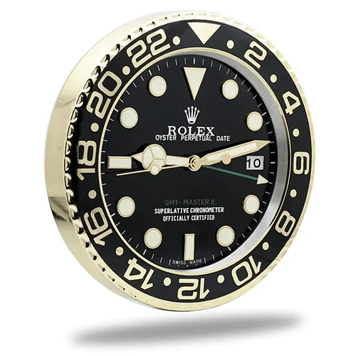 gmt master seriesblack and gold wall clock