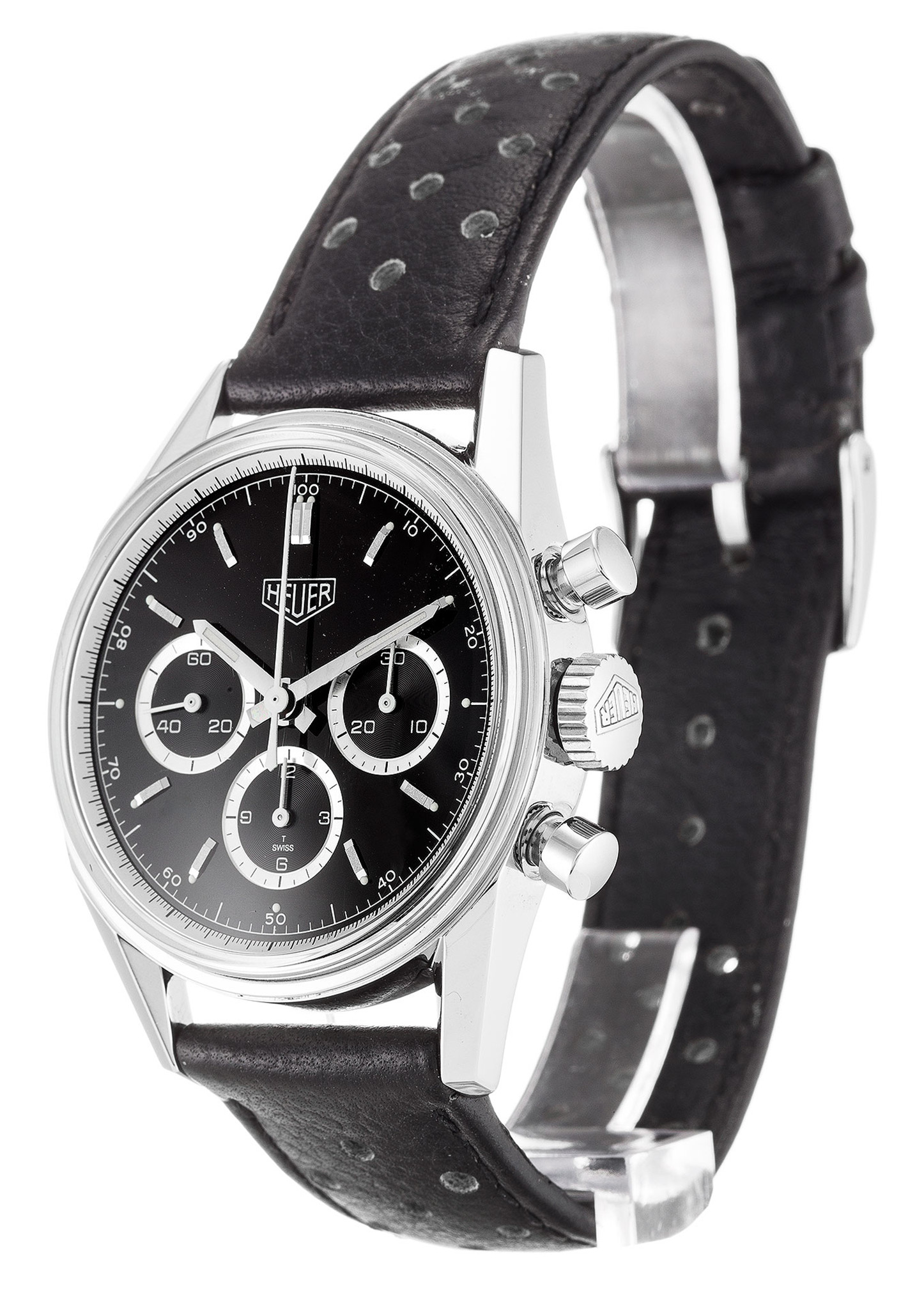 Carrera CS3113 Black Dial Stick Markers 37MM