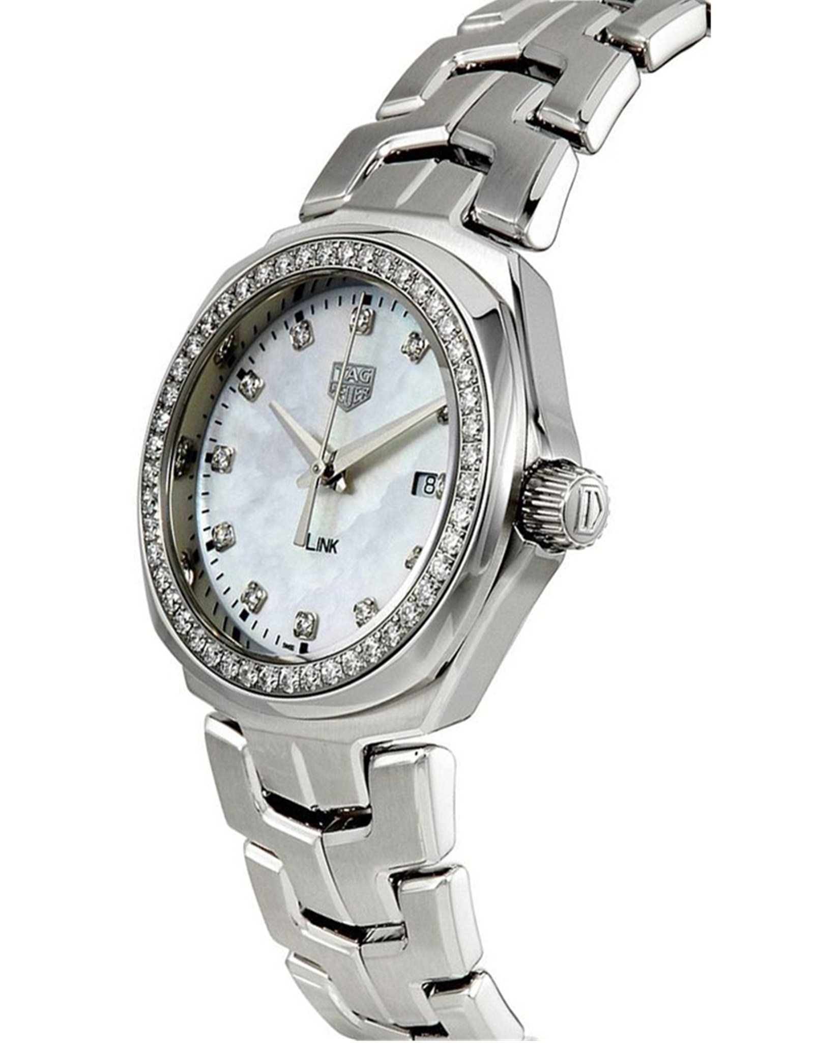 Link Mother Pearl White Dial Diamonds WBC1316.BA0600 32MM