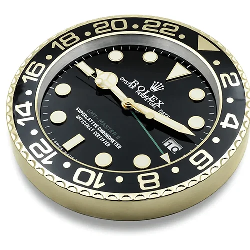 gmt master seriesblack and gold wall clock
