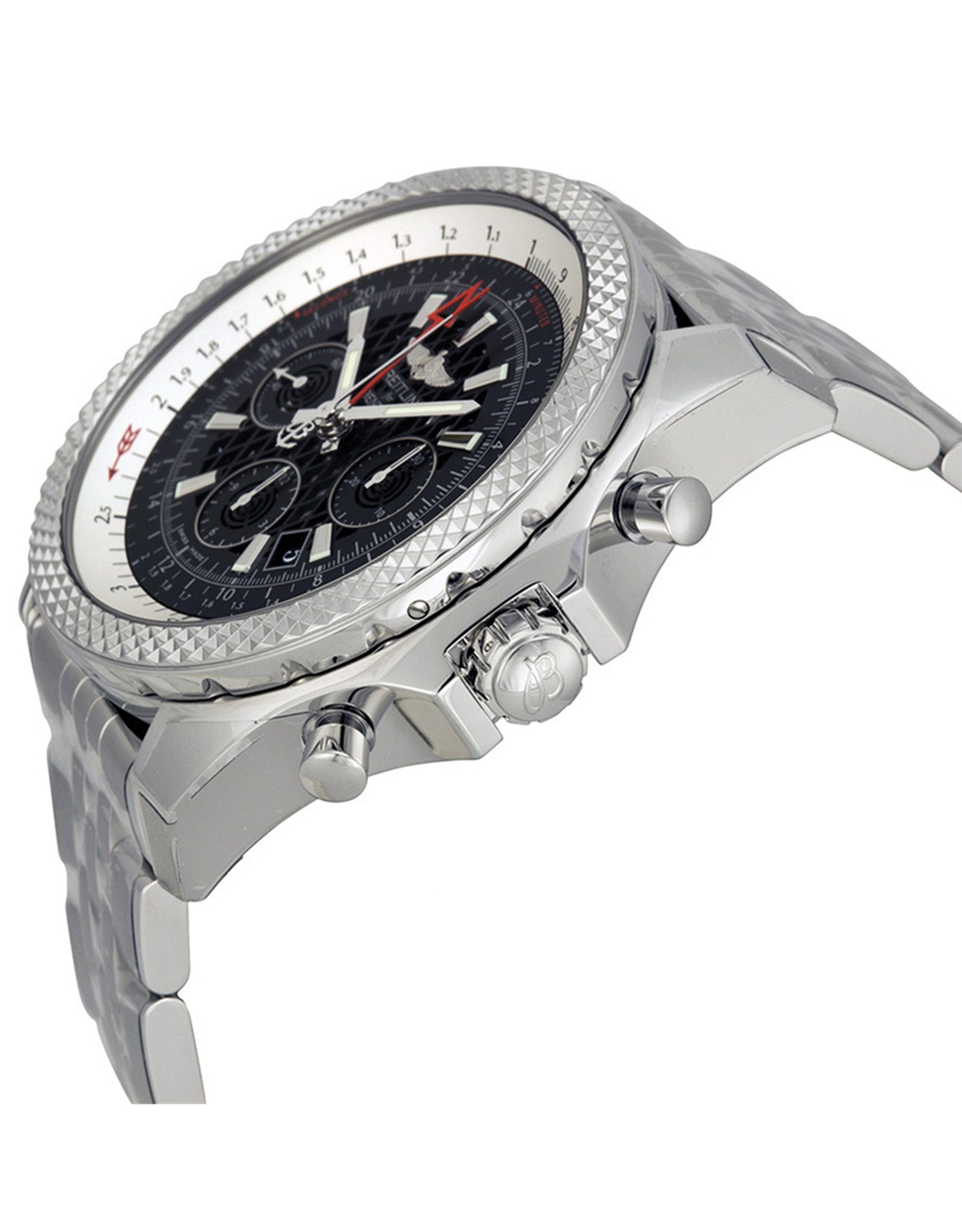 Bentley Black Dial stainless steel Bracelet AB043112 BC69SS