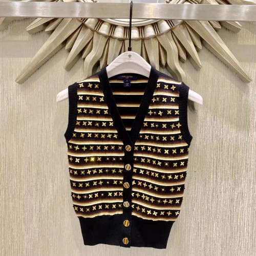 louis vuitton MONOGRAM sequins knitwear vest